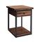 Alaterre Furniture Claremont Rustic Wood End Table with Drawer and Low Shelf ANCM0174 - alternate 1
